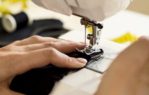 high-angle-sewing-machine-being-used